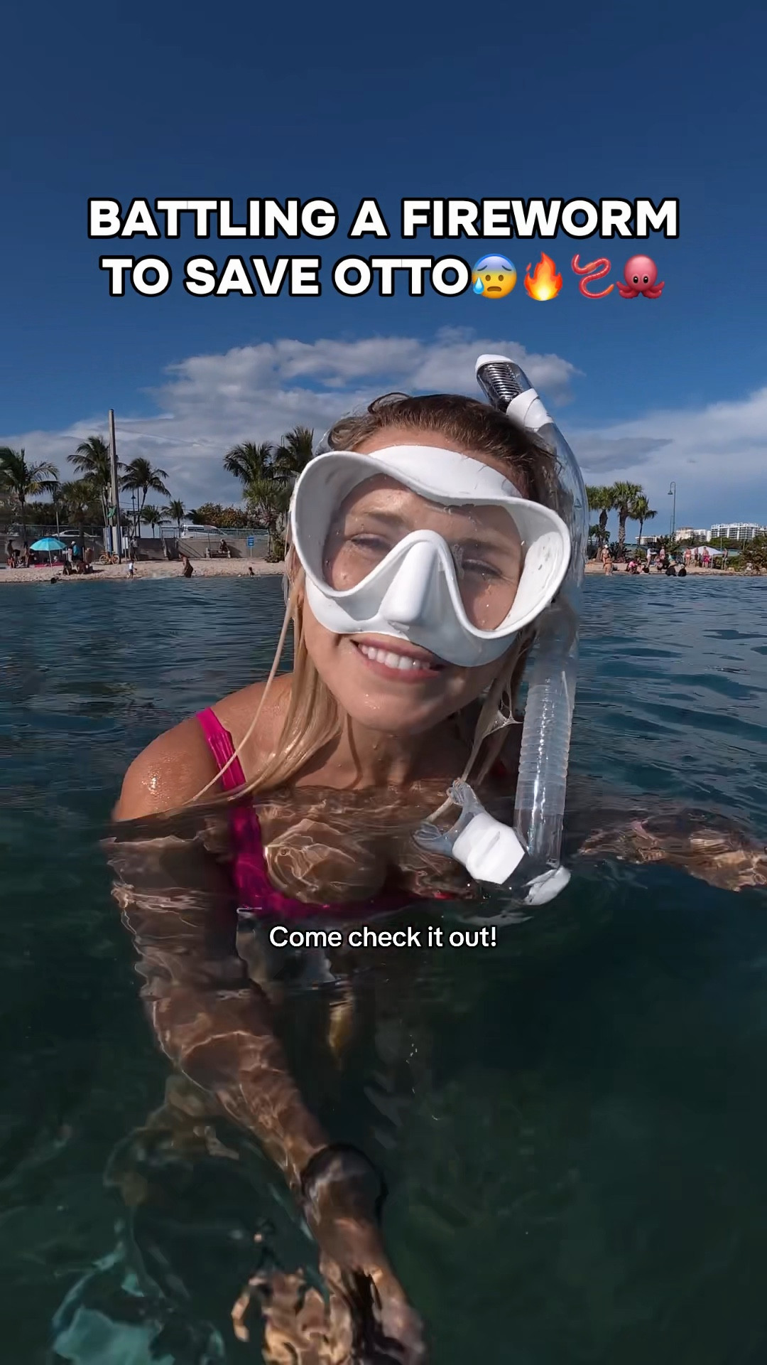 Mr. Krabs to the rescue!!! 😏🐛🥊🦀😮‍💨 Do you think I befriended the octopus now?!🐙

Fins: @divermonart (use code ALYSSA10 for a discount!)
Swimsuit: @ta3 
Mask & snorkel: @cressi1946 

#octopus #diving #freediving #marinelife #ocean 