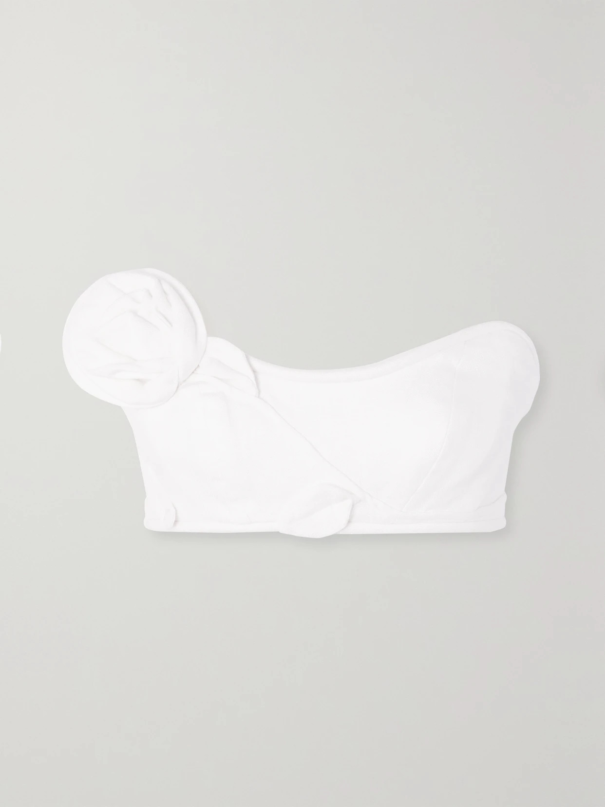 Zimmermann - Matchmaker Cropped Appliquéd Linen Top - Ivory | NET-A-PORTER (US)