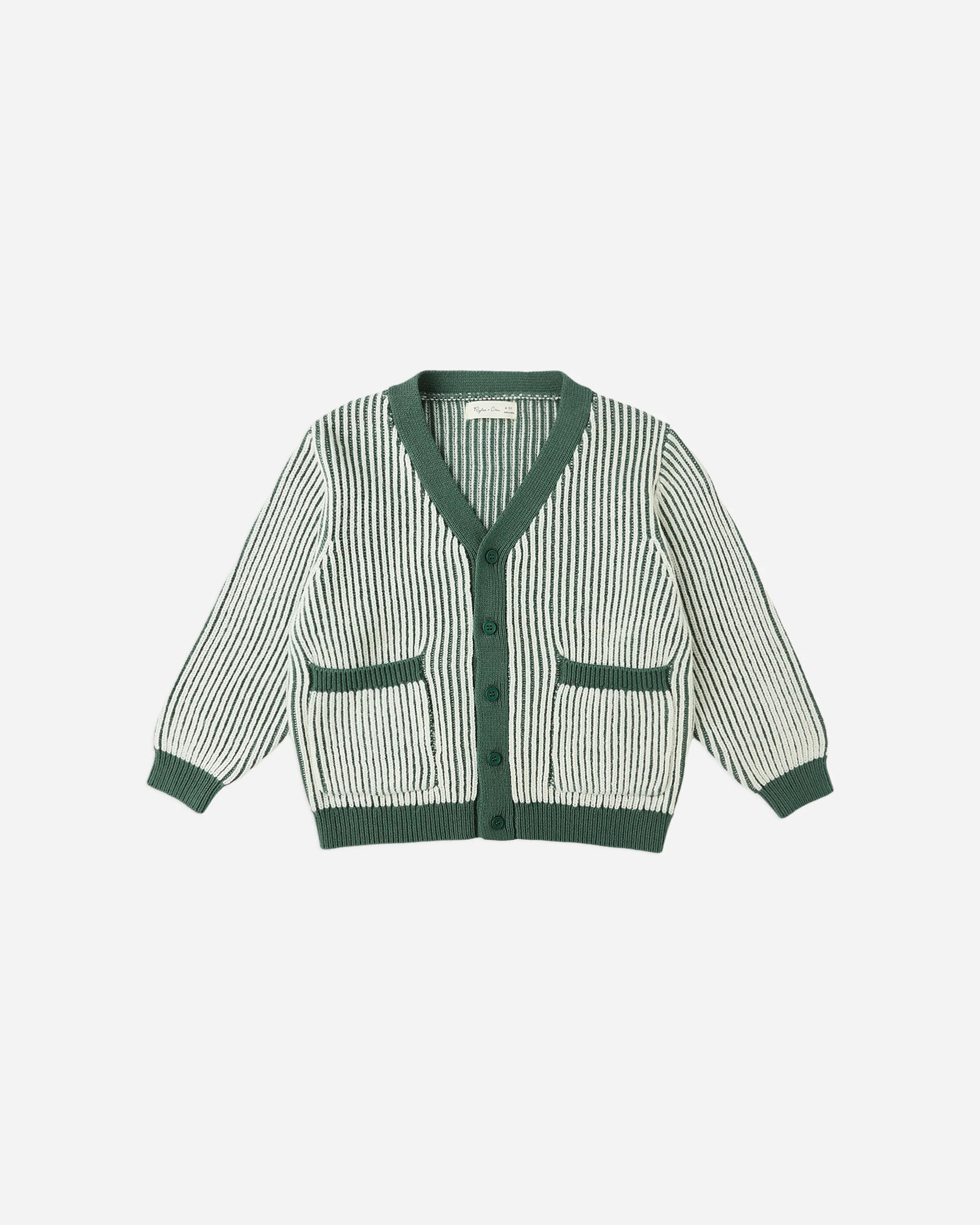 Haywood Cardigan || Green Stripe | Rylee + Cru
