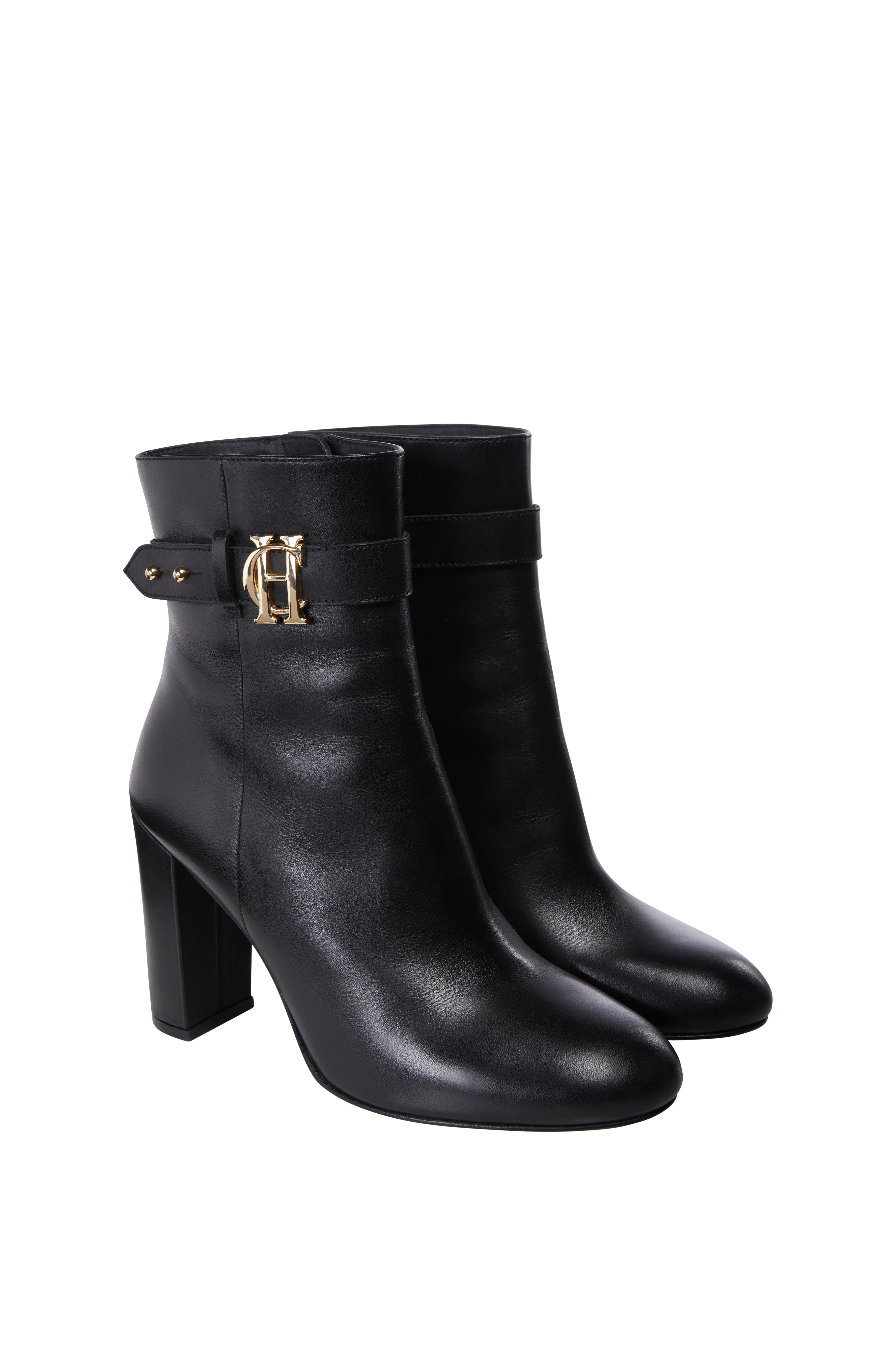 Mayfair Ankle Boot (Black Leather) | Holland Cooper