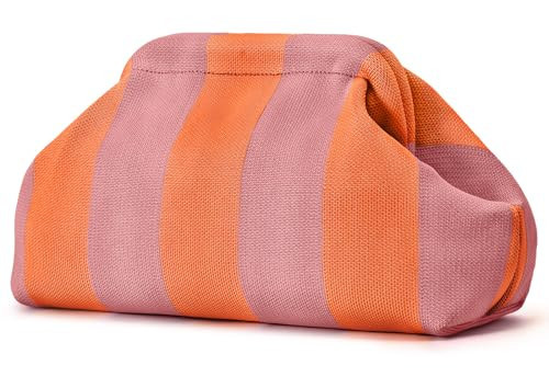 Becokan Summer Clutch Bags for Women Woven Purse Dumpling Clutch Crochet Bag Beach Clutch Casual Handbags Colorblock Bag 2024 | Amazon (US)