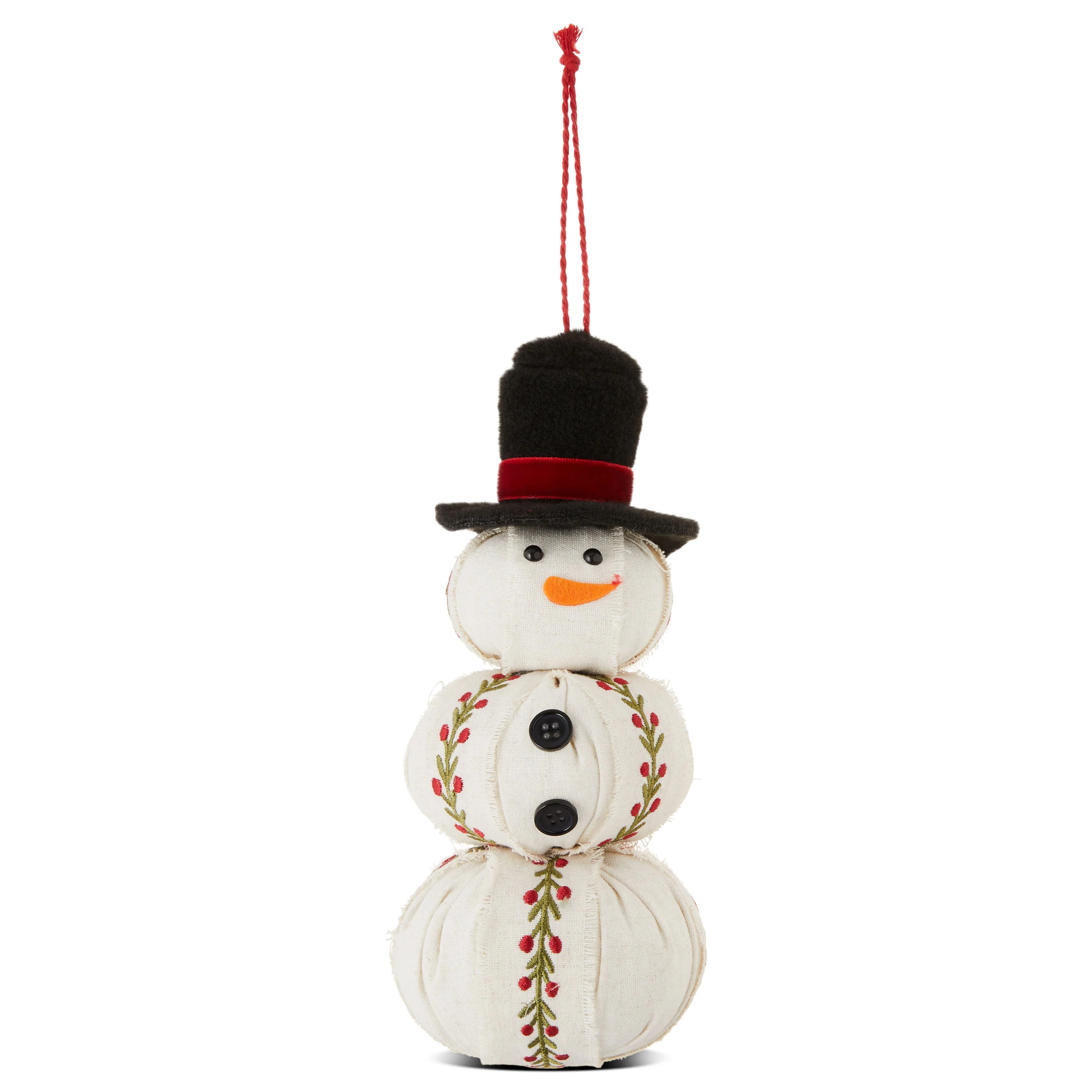 White Fabric Jumbo Christmas Ornament, 8", by Holiday Time | Walmart (US)