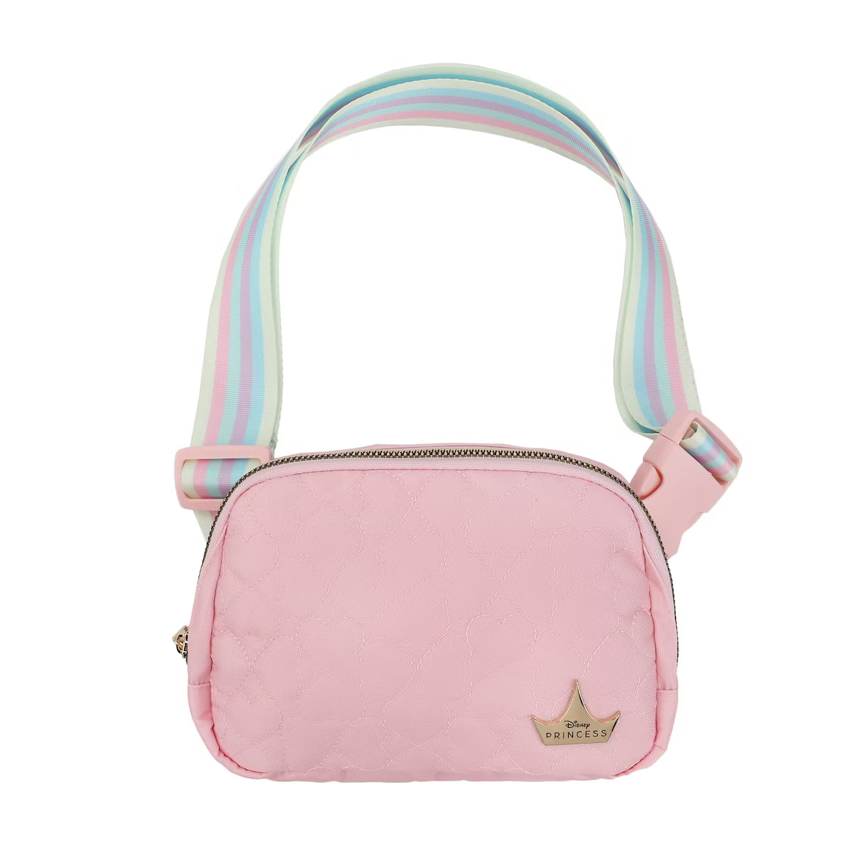 Disney Princess Crown & Hearts Pink Quilted Fanny Pack | Target