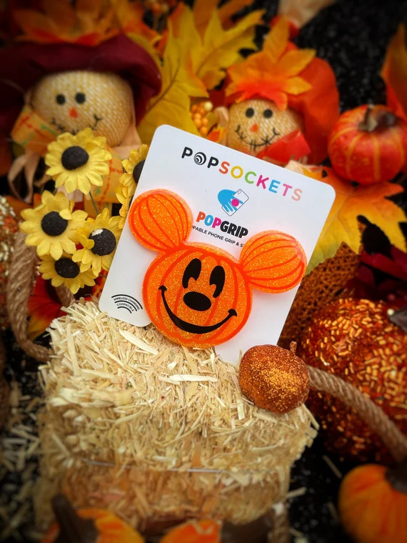 GLOW Mickey Pumpkin Inspired Popsocket®/keychain/badge - Etsy | Etsy (US)