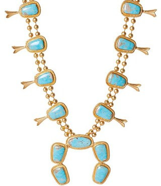 Squash Blossom Long Strand Turquoise Necklace | Dillard's