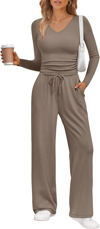 Trendy Queen 2 Piece Lounge Sets for Women Fall Outfits 2025 Fashion Two Piece Sweatsuits Busines... | Amazon (US)