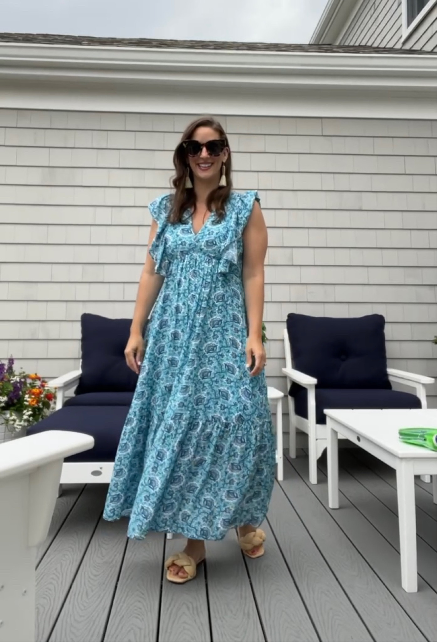 A few outfit checks from last week on the Cape! 🩵 Earrings are Mary Bret- don’t think I can link them! 