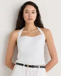 100% European Linen Halter Top | Quince