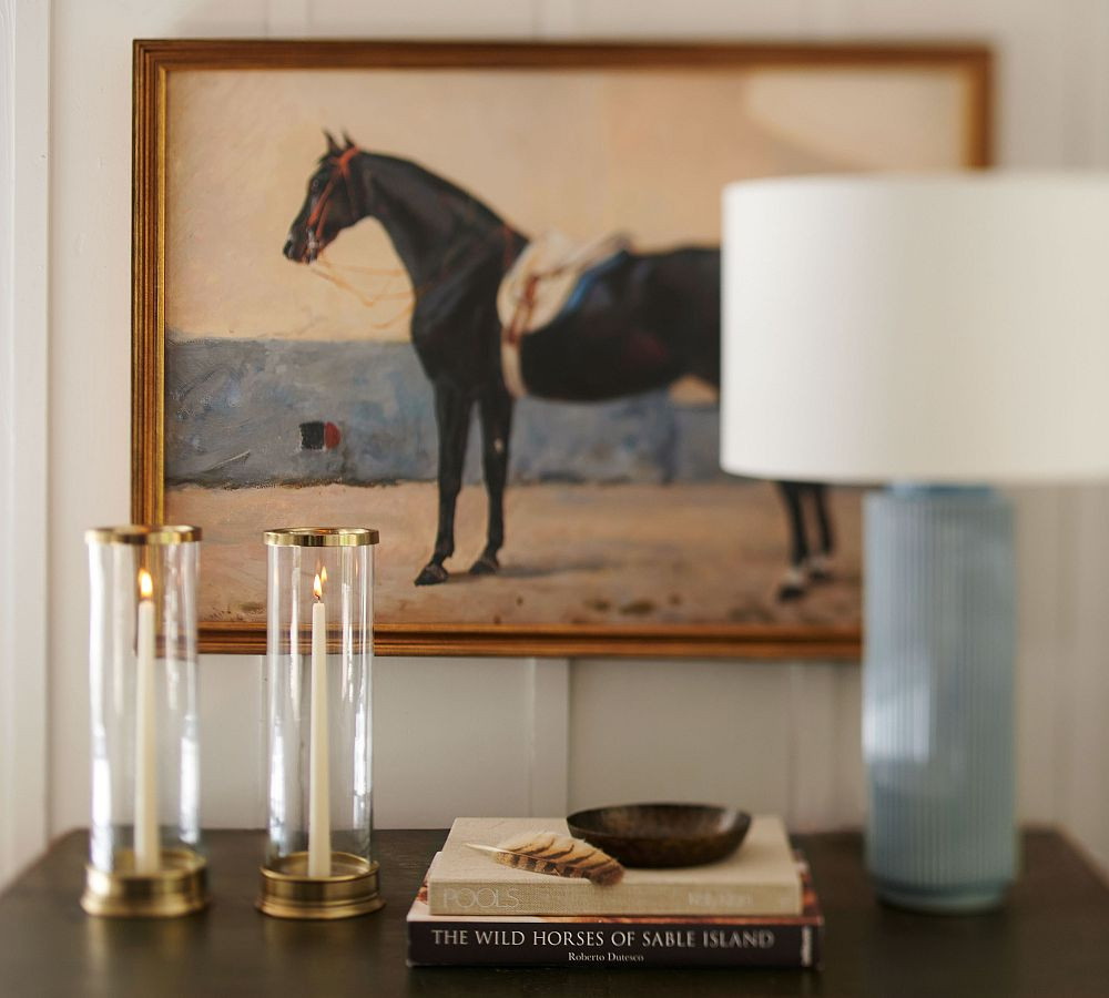 Elegant Midnight Horse Framed Canvas Print | Pottery Barn (US)