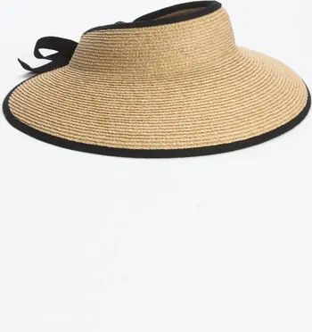 Mita Packable Raffia Visor | Nordstrom