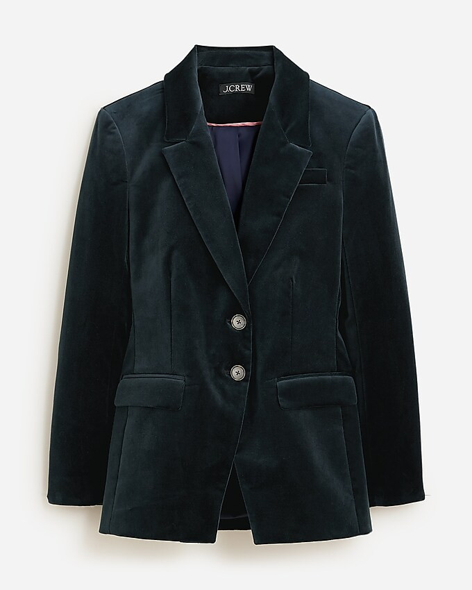 Nipped-in blazer in stretch velvet | J. Crew US