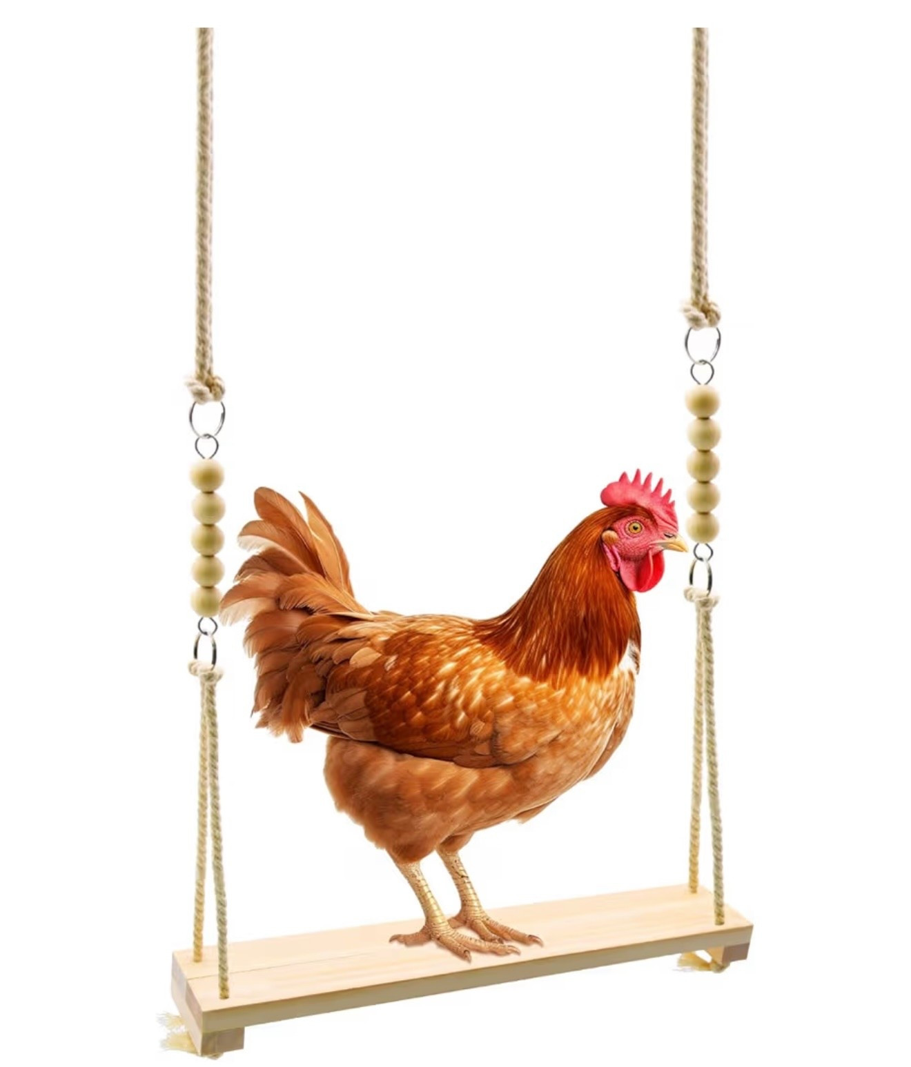 Chicken Swing Toy, Chicken Toy, Wood 