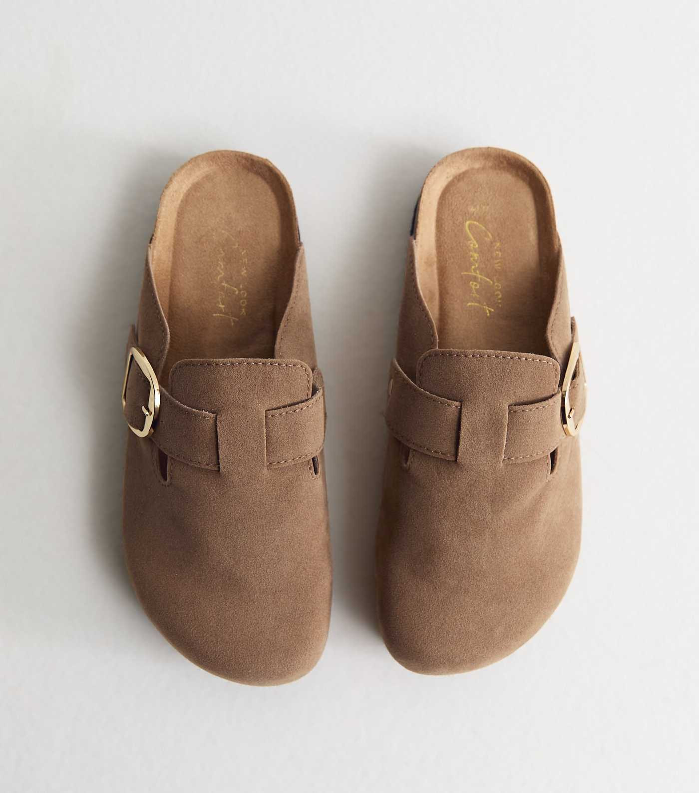 Light Brown Faux Brushed Leather Clogs | New Look | New Look (UK)
