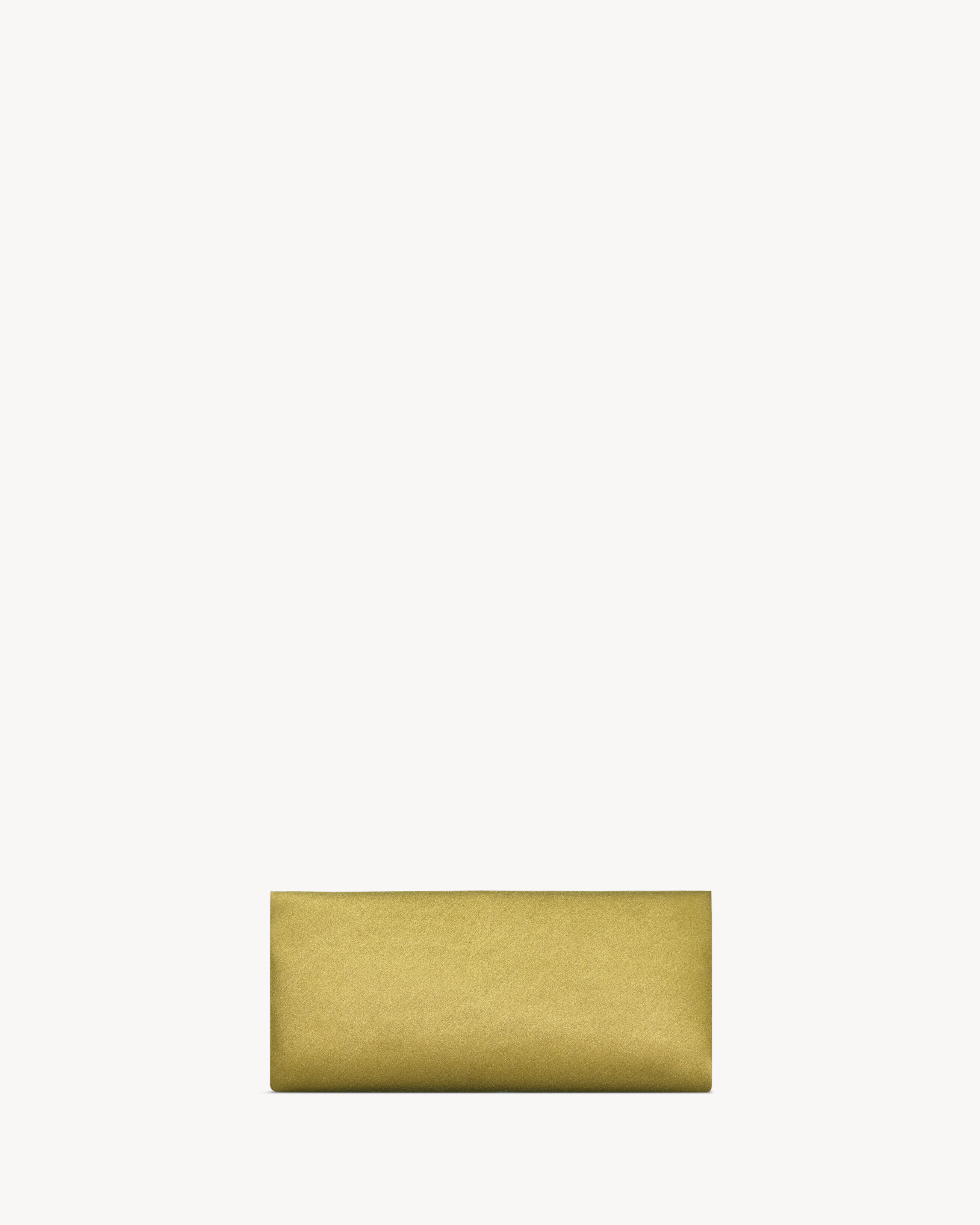 soft pouch in satin decorated with a hammered CASSANDRE charm. This lightweight and functional ba... | Saint Laurent Inc. (Global)