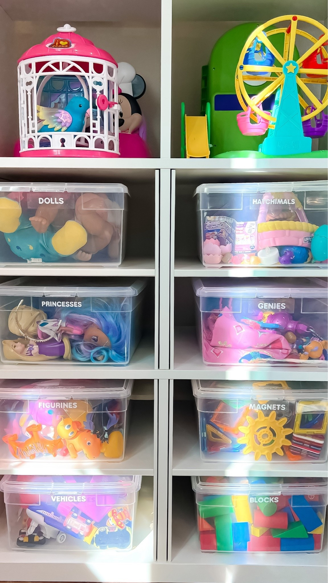 Clear bins for organizing toys

#LTKKids #LTKHome