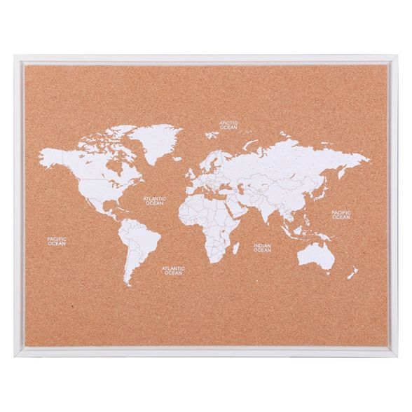 19" x 24" Map Cork Board with 40 Push Pins - Threshold™ | Target