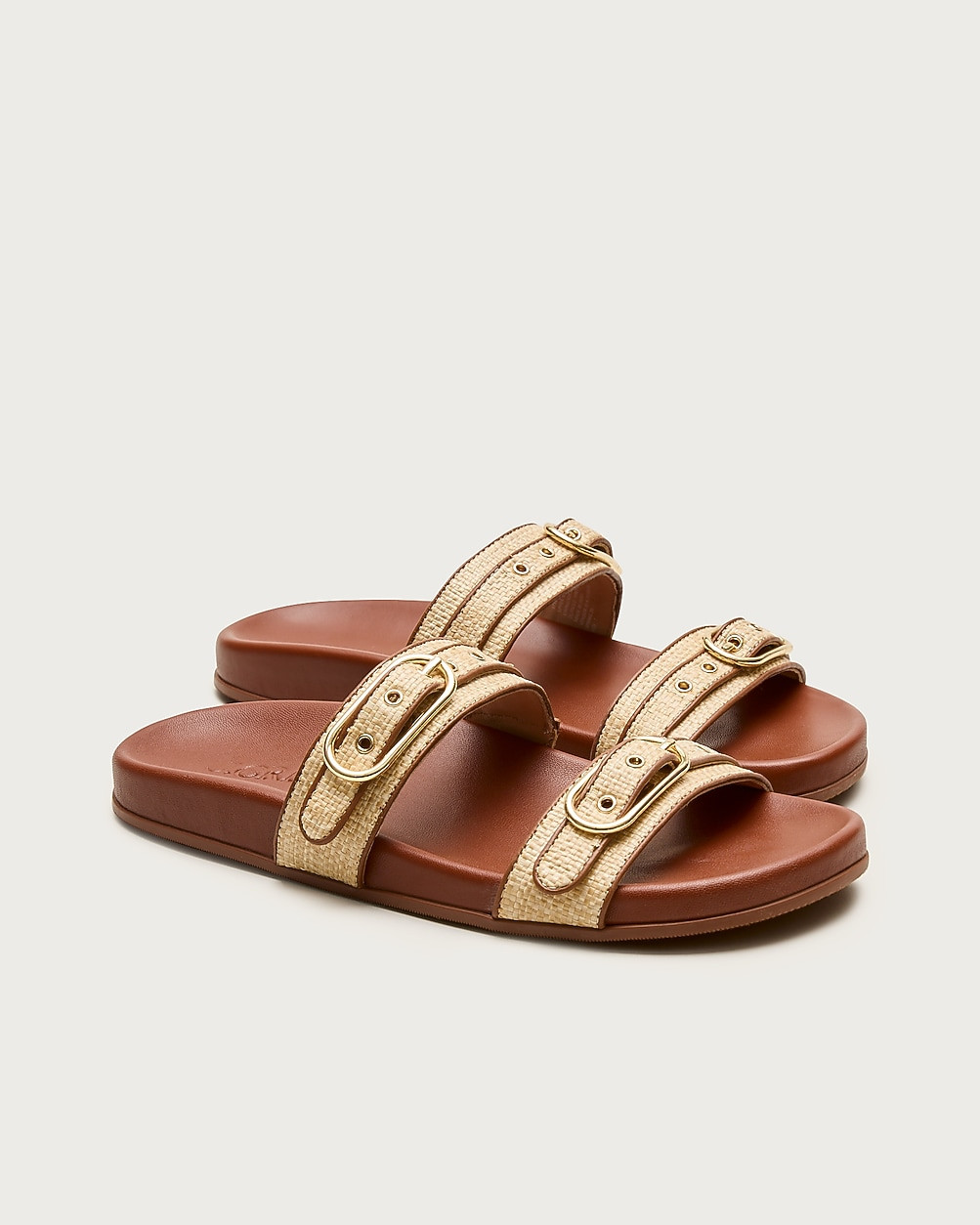 Kira buckle sandals in faux raffia | J. Crew US