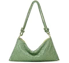 Rhinestone Hobo Bag for Women Chic Evening Handbag Shiny Purse for Travel Vacation 2023 | Amazon (US)