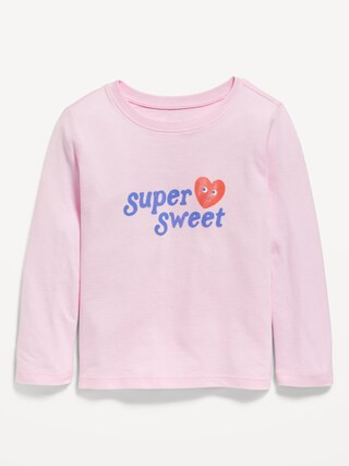 Long-Sleeve Valentine's Day Graphic T-Shirt for Toddler Girls | Old Navy (US)