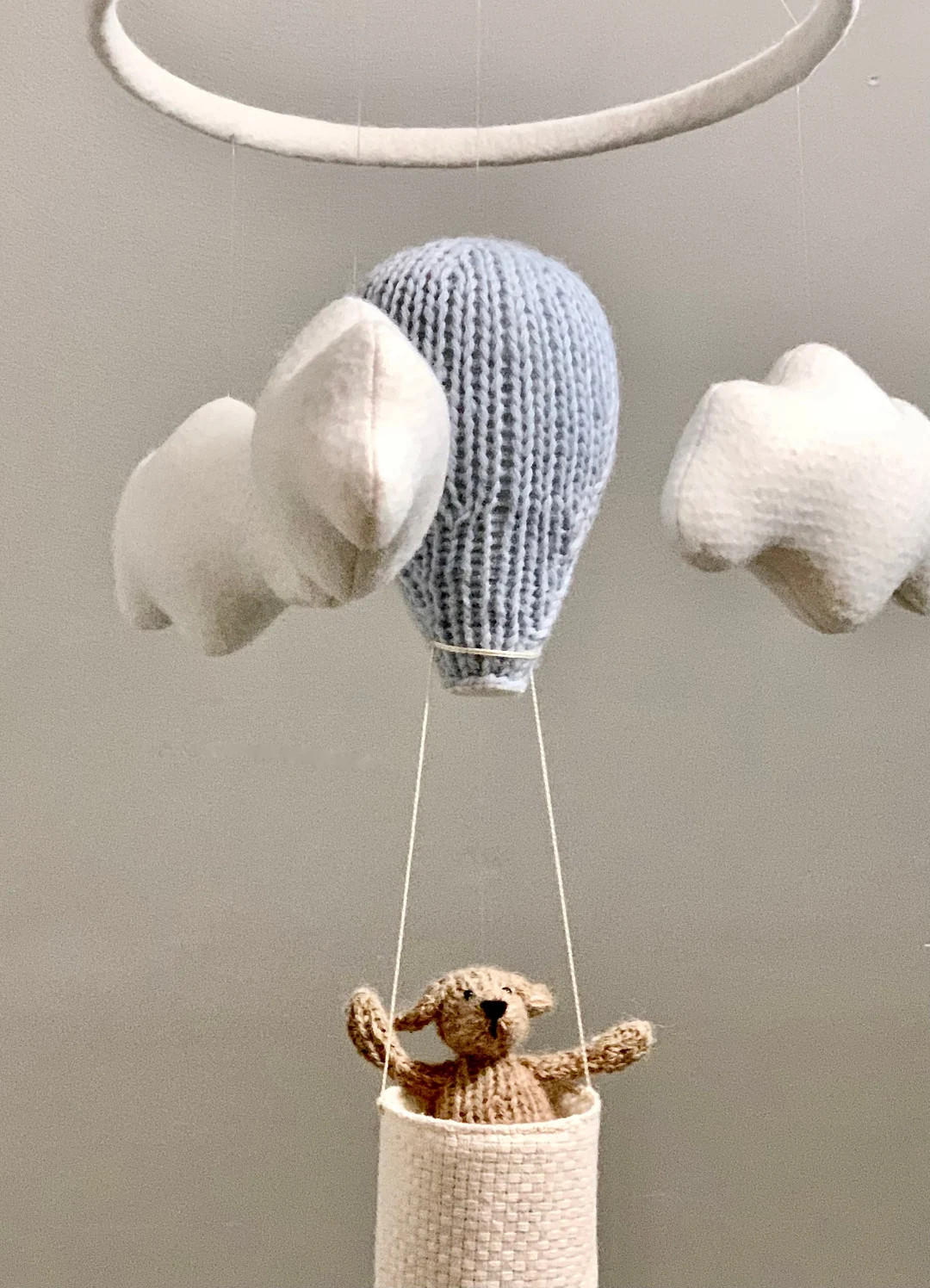 Golden Retriever Dog Mobile, Knit Custom Pet Baby Mobile, Hot Air Balloon Traveler Nursery, Gende... | Etsy (US)