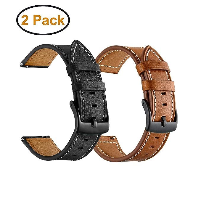 BIGTANG Vivoactive 3 Watch Band, 20mm Quick Release Genuine Leather Watch Strap for Garmin Vivoac... | Amazon (US)
