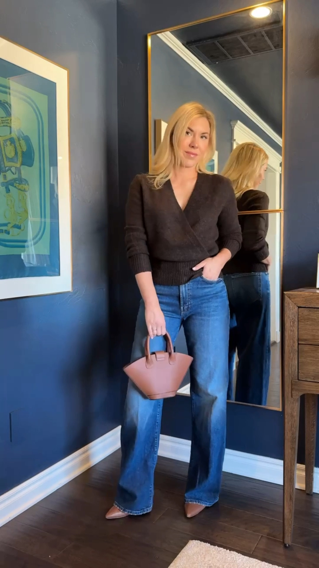 These are a cross between a barrel and wide leg jeans - as far as length I am 5’4 with long legs.

Mother jeans 
Wrap sweater 
Sweater
#ltkshoecrush
#ltkitbag

#LTKStyleTip 

#LTKFindsUnder100 #LTKSeasonal