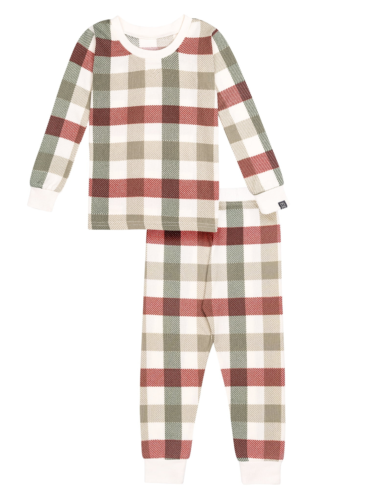 Modern Moments by Gerber Toddler Neutral Supper Soft Hacci Tight Fitting Pajama Set, 2-Piece, Siz... | Walmart (US)