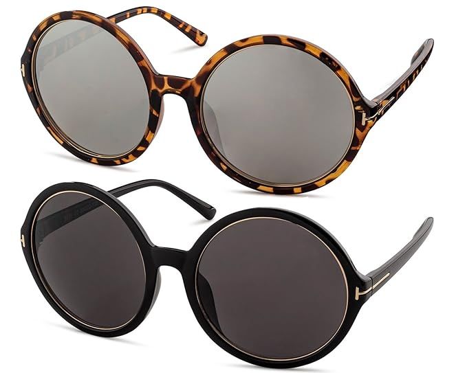 Stylle Round Oversized Sunglasses | Amazon (US)