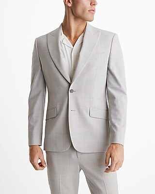 Extra Slim Plaid Modern Tech Suit Jacket | Express