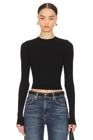 Lovers and Friends Hailey Long Sleeve Tee in Black from Revolve.com | Revolve Clothing (Global)