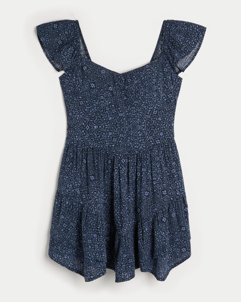 Women's Cinch-Bust Mini Skort Dress from Hollister | Hollister (US)