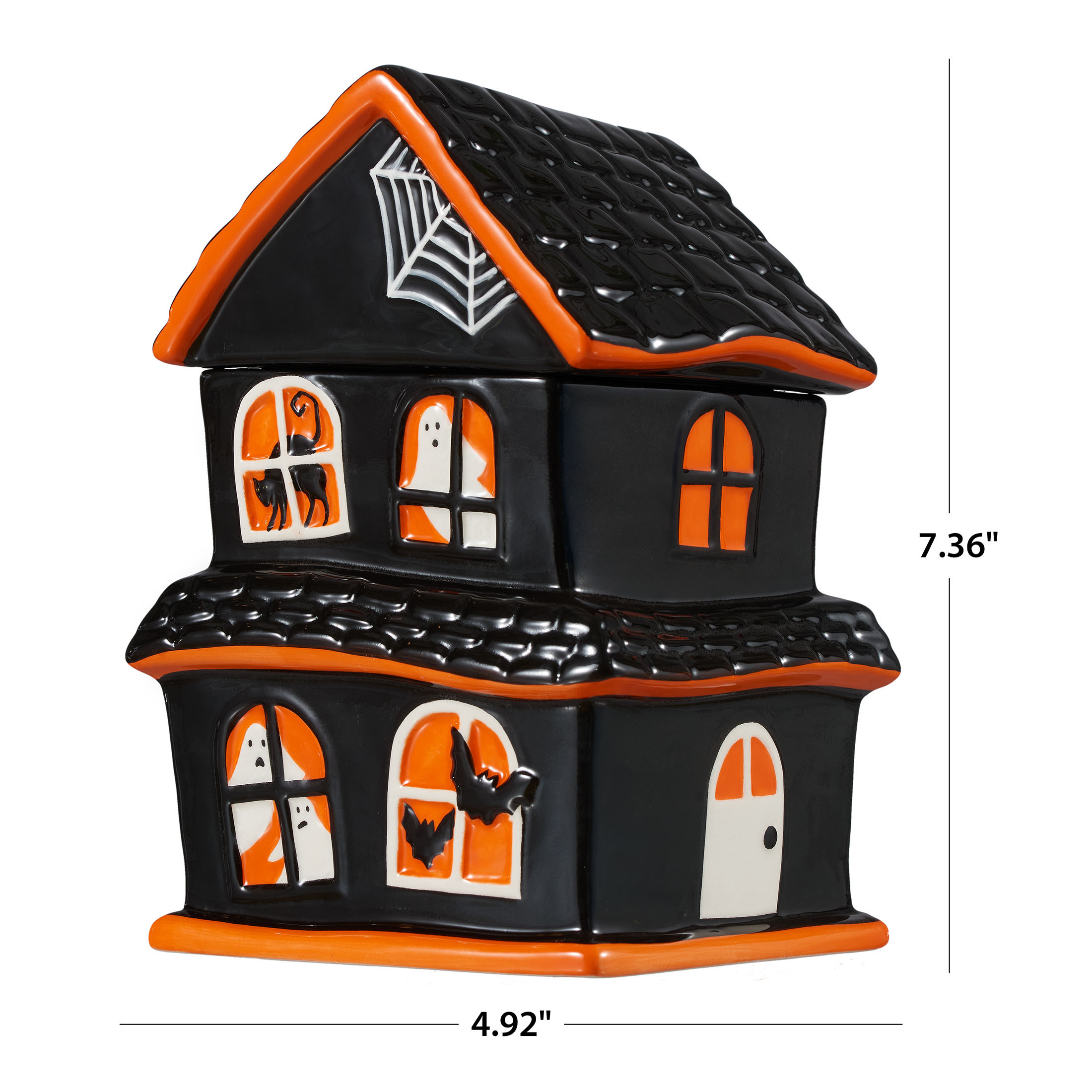 Halloween Earthenware Haunted House Treat Food Storage Jar, by Way To Celebrate | Walmart (US)
