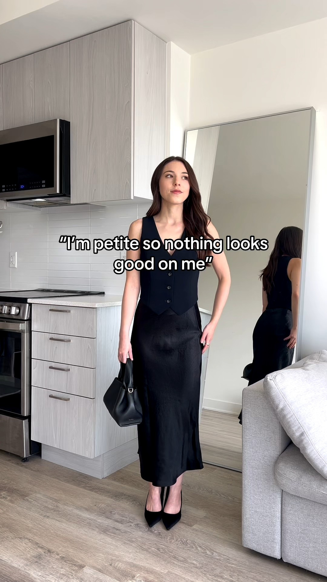 petite outfit inspo 🖤 mix of classic style, minimal, and casual 

I’m wearing the effortless pants from aritzia that I had hemmed and the cabaret pants which are discontinued. I linked a similar pant from Aritzia. 

sizing: 
vest - 00 
skirt - 00
one shoulder top - XXS 
Jeans - 23w
Bomber jacket - 11-12 
Crop top - 2XS
Pants - 00 (hemmed) 
Mock neck bodysuit - 2Xs
Pants - 00 (discontinued cabaret pants Aritzia)
Knit dress - XXS 
Cropped jacket - 2XS
Blazer - XXS petite 
Bodysuit - XXS 
Jeans - 23w extra short 

#LTKworkwear #LTKpetite #LTKcanada