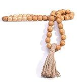 Natalia Tykhoniuk Wooden Bead Garland – Hand Painted Prayer Beads with Tassels – Farmhouse Beads for | Amazon (US)