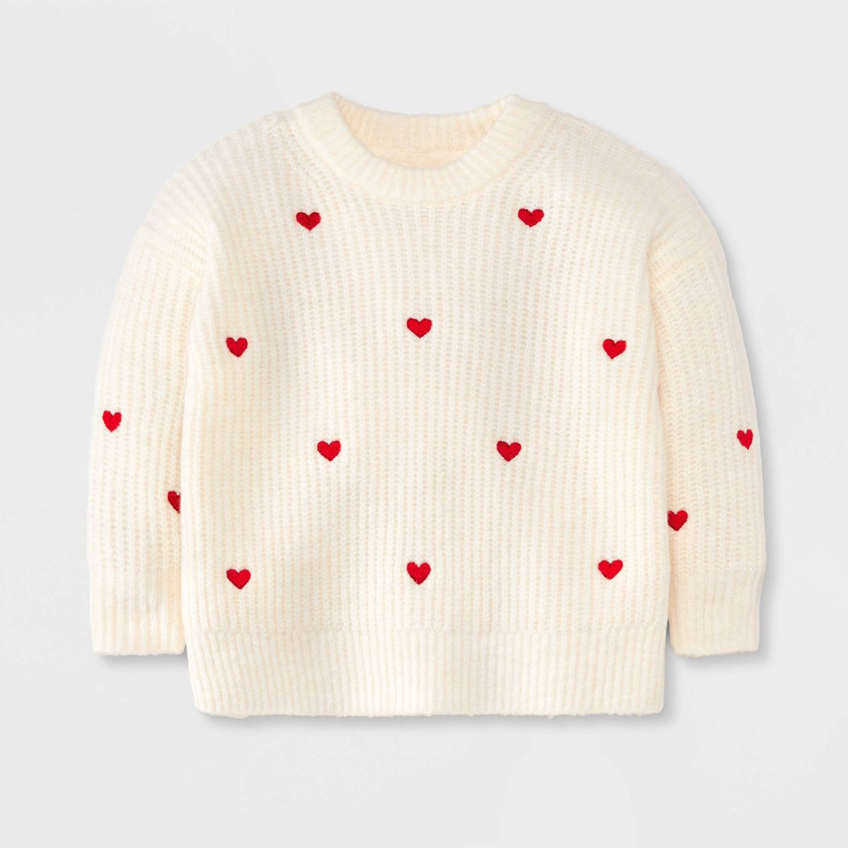 Baby Heart Sweater - Cat & Jack™ Cream | Target