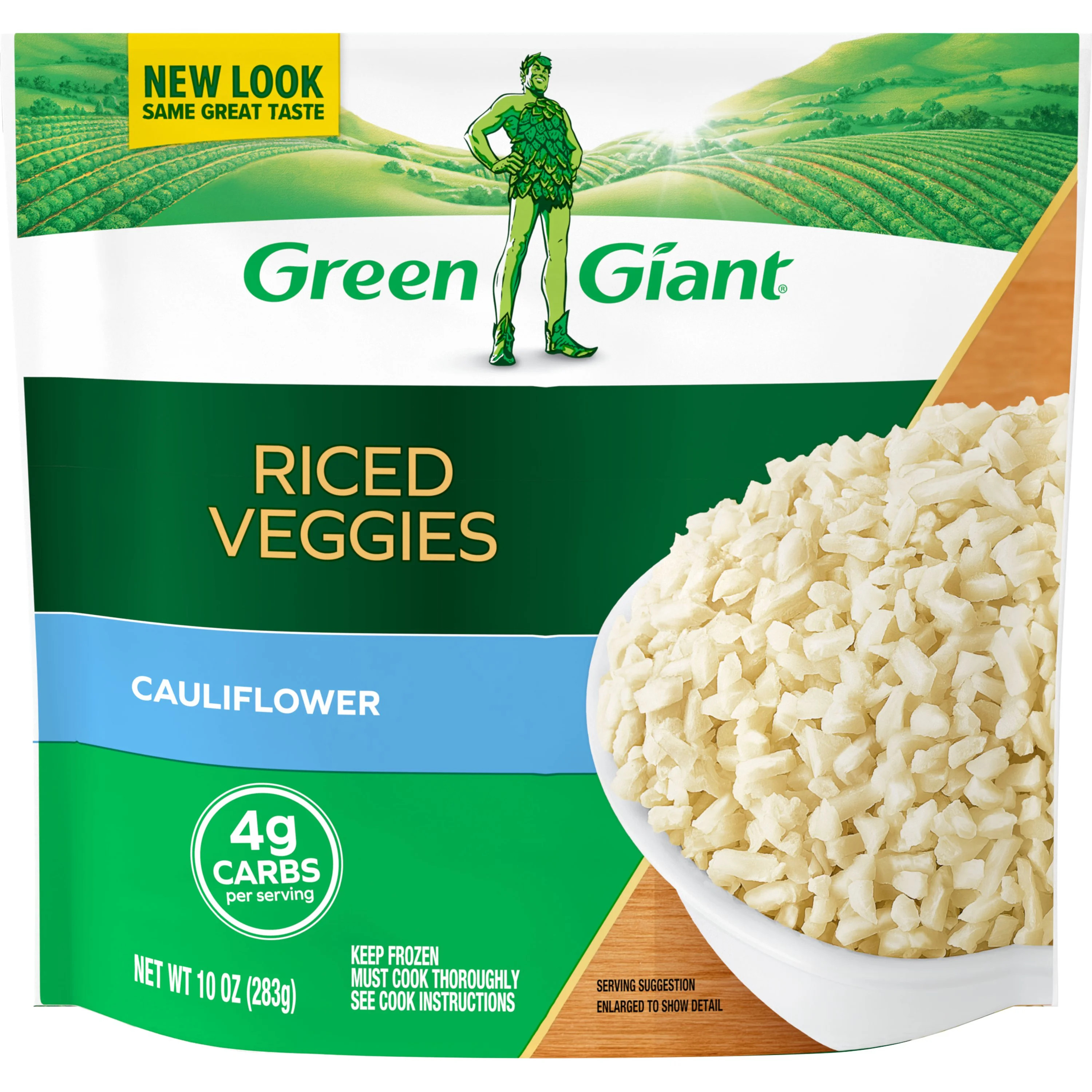 Green Giant Riced Veggies Cauliflower, Gluten Free, 10 oz (Frozen Vegetables) | Walmart (US)