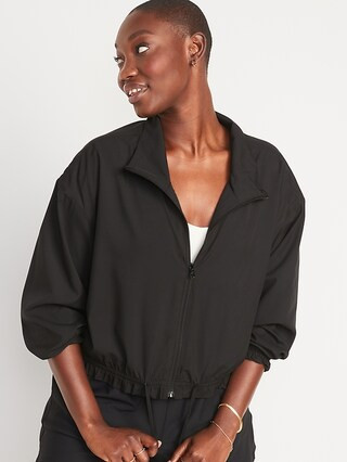 StretchTech Loose Cropped Full-Zip Jacket for Women | Old Navy (US)