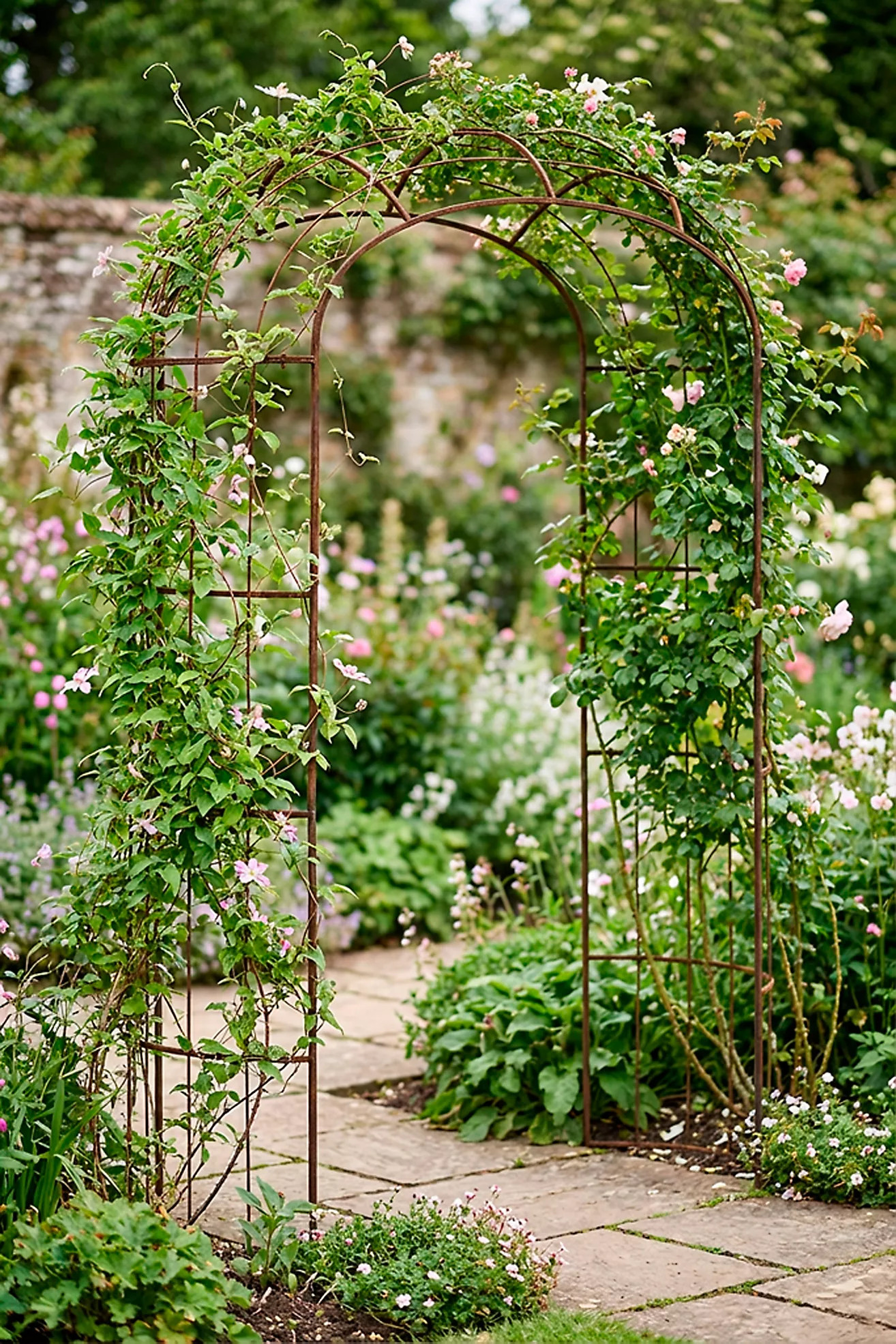 Aged Steel Garden Arch, Extra Large | Anthropologie (US)
