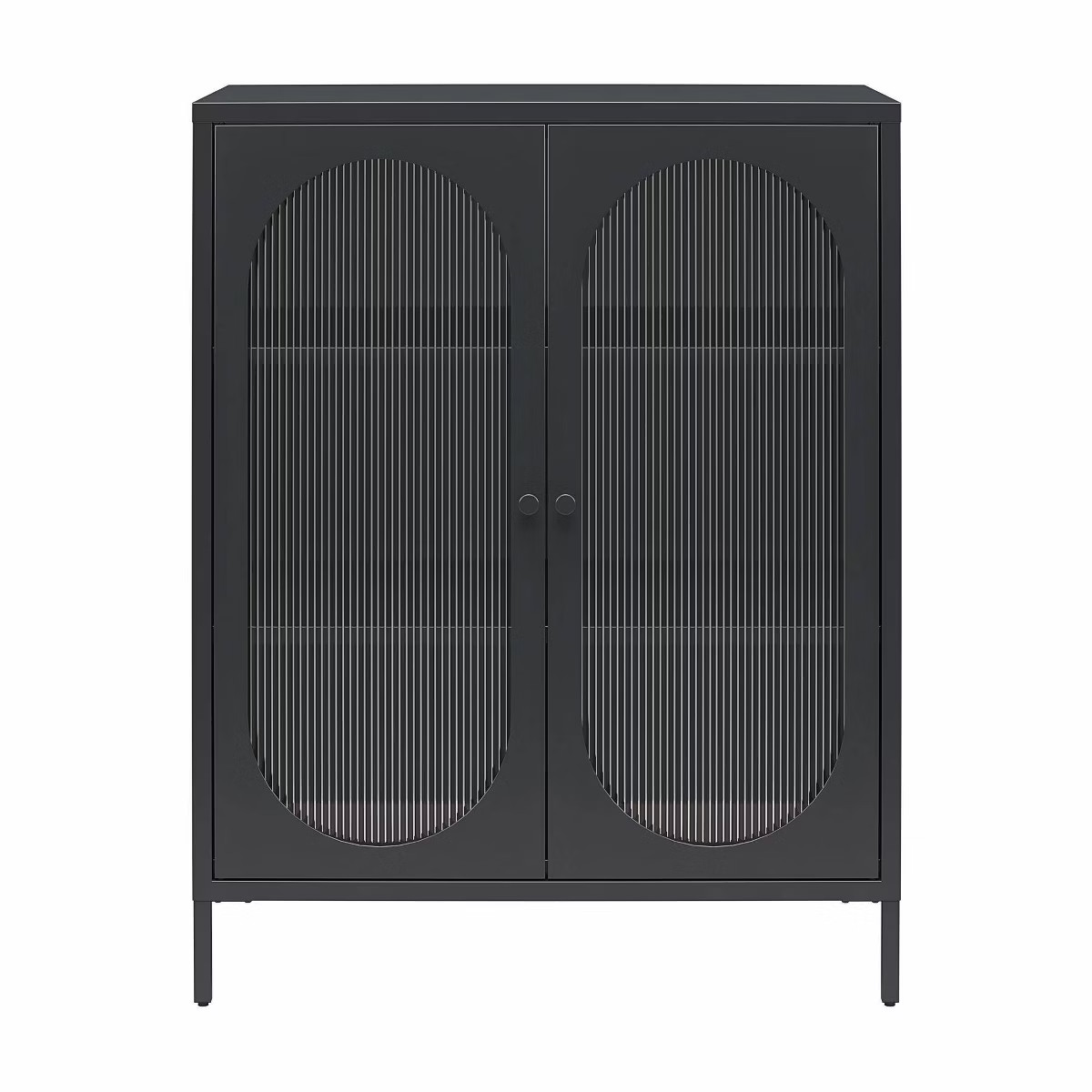 Luna Short 2 Door Accent Cabinet with Fluted Glass - Mr. Kate | Target