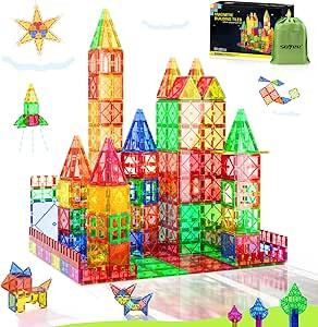 Magnet Toys for 3 Year Old Boys and Girls Magnetic Blocks Building Tiles STEM Learning Toys Monte... | Amazon (US)