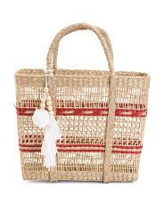 Striped Open Weave Tote | Marshalls