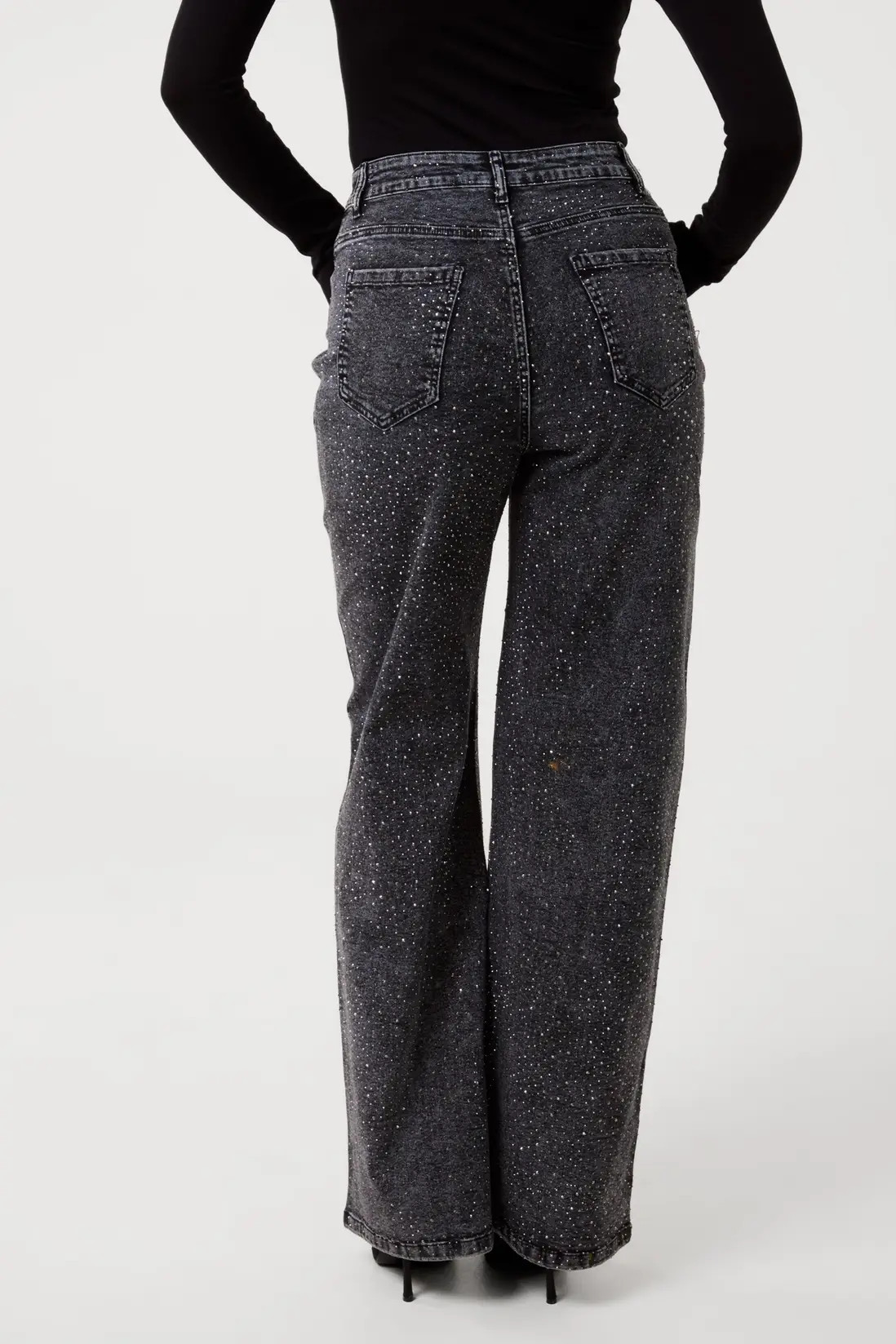 Jeans | Black Diamante Jeans | Pink Vanilla | Debenhams UK