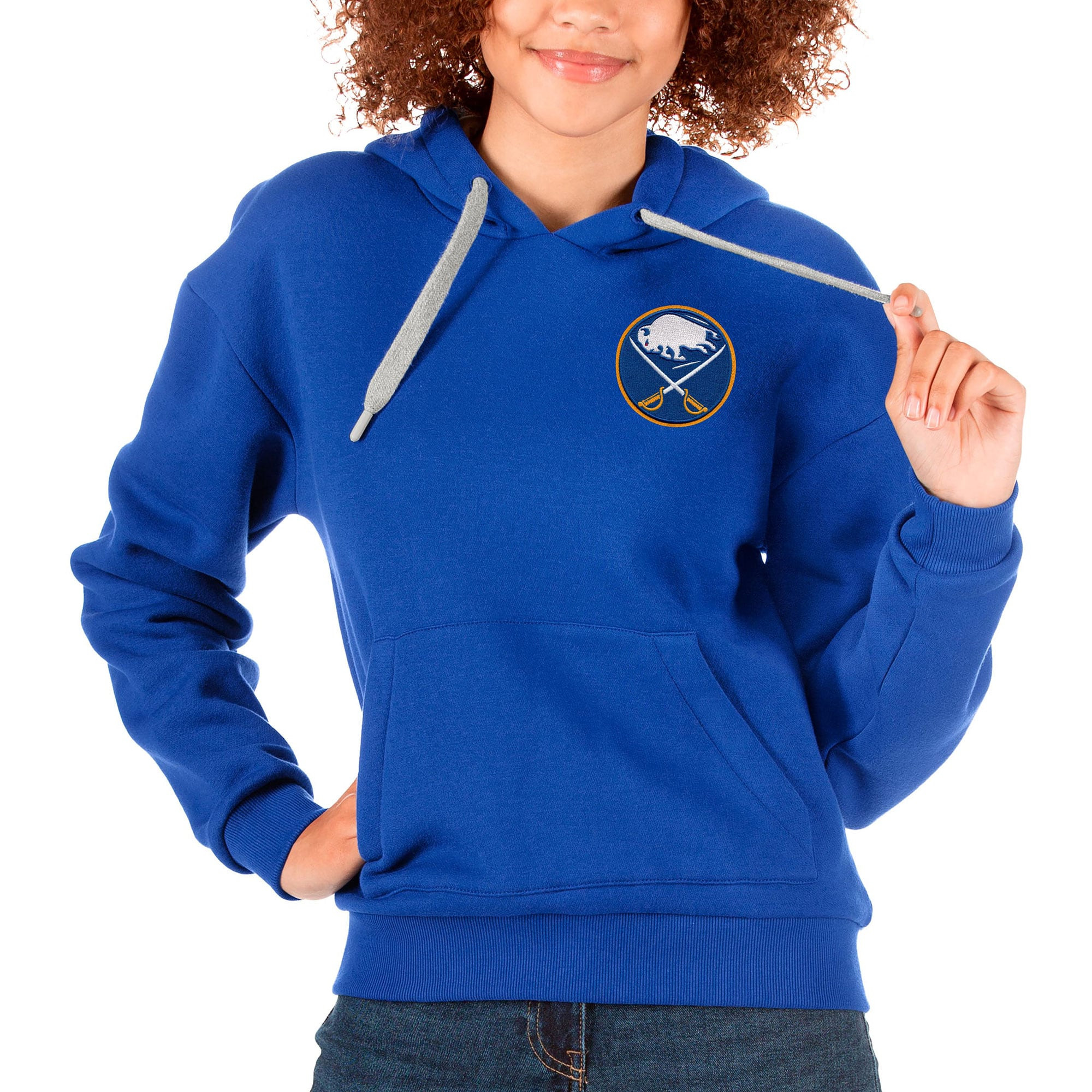 Buffalo Sabres Antigua Women's Victory Pullover Hoodie - Royal | Fanatics