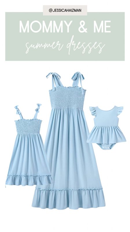 Matching mommy and me summer dresses! 🩵

#LTKFamily #LTKBaby #LTKKids