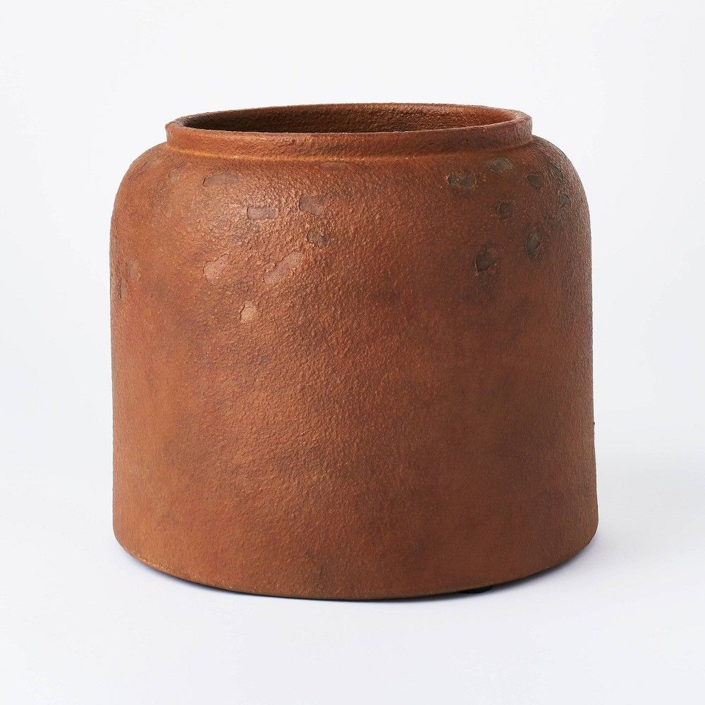 8"" x 9.5"" Rustic Vase Brown - Threshold designed with Studio McGee | Target