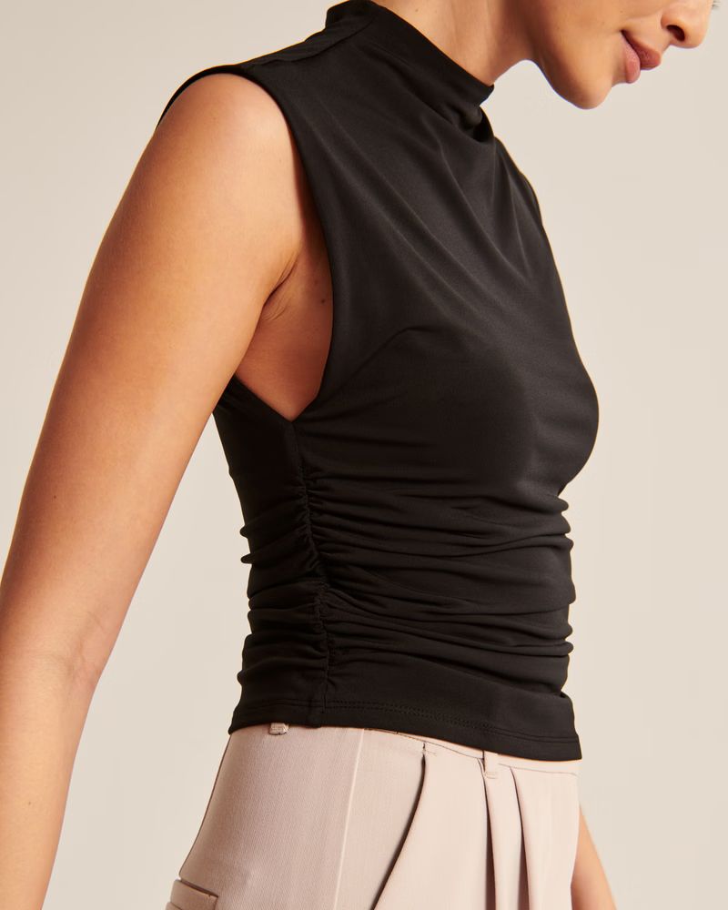 Women's High-Neck Shell Top | Women's Tops | Abercrombie.com | Abercrombie & Fitch (US)