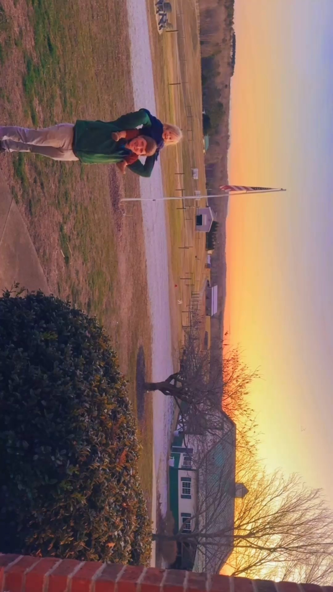 when “Dada” gets home and rides you off on his shoulders at sunset 🌅