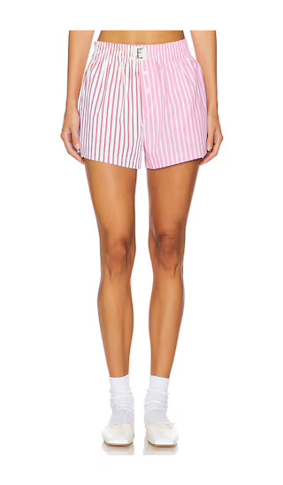 Duo Stripe Boxer Shorts in Pink & Red | Revolve Clothing (Global)