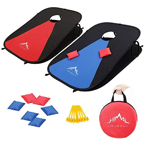 Himal Collapsible Portable Corn Hole Boards with 8 Cornhole Bean Bags (3 x 2-feet) | Amazon (US)