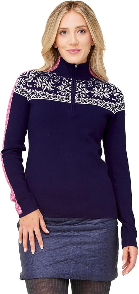 Krimson Klover Women's Nordic Inspired Summit Quarter Zip Sweater - Slim Fit, Long Sleeve, Winter | Amazon (US)